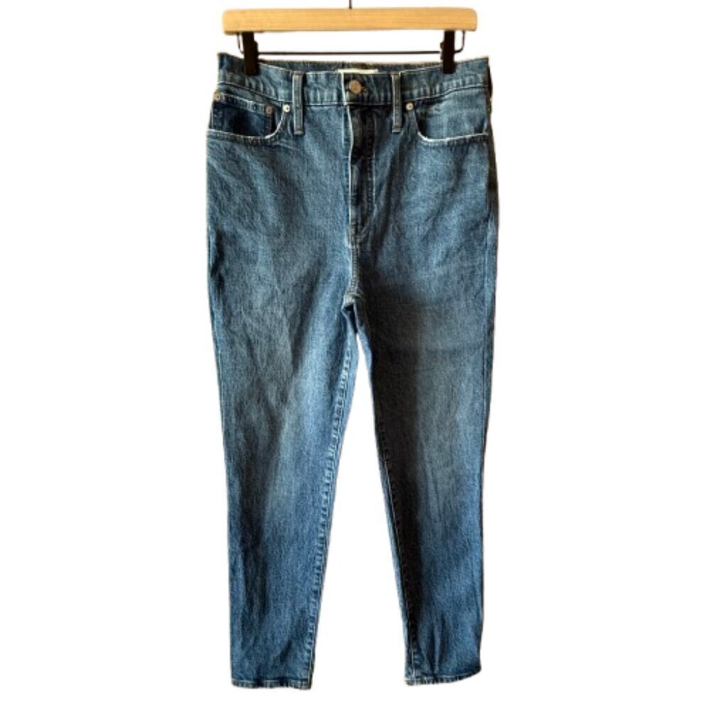 Women's‎ 29 Madewell Classic Straight Denim Jeans Medium Wash Zipper Fly